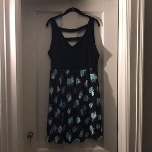 Black and floral dress